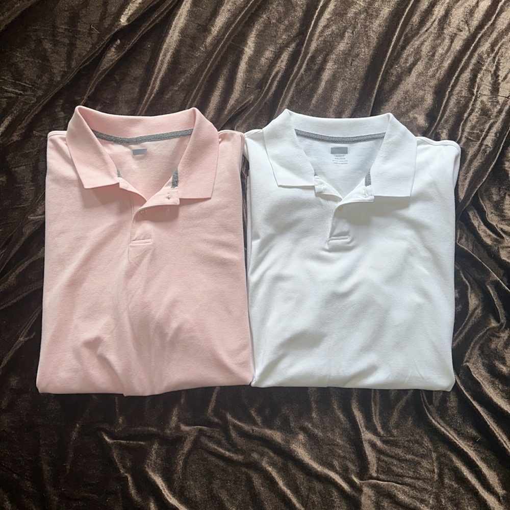Polo short Sleeve shirt bundle Old Navy XXL pink and white